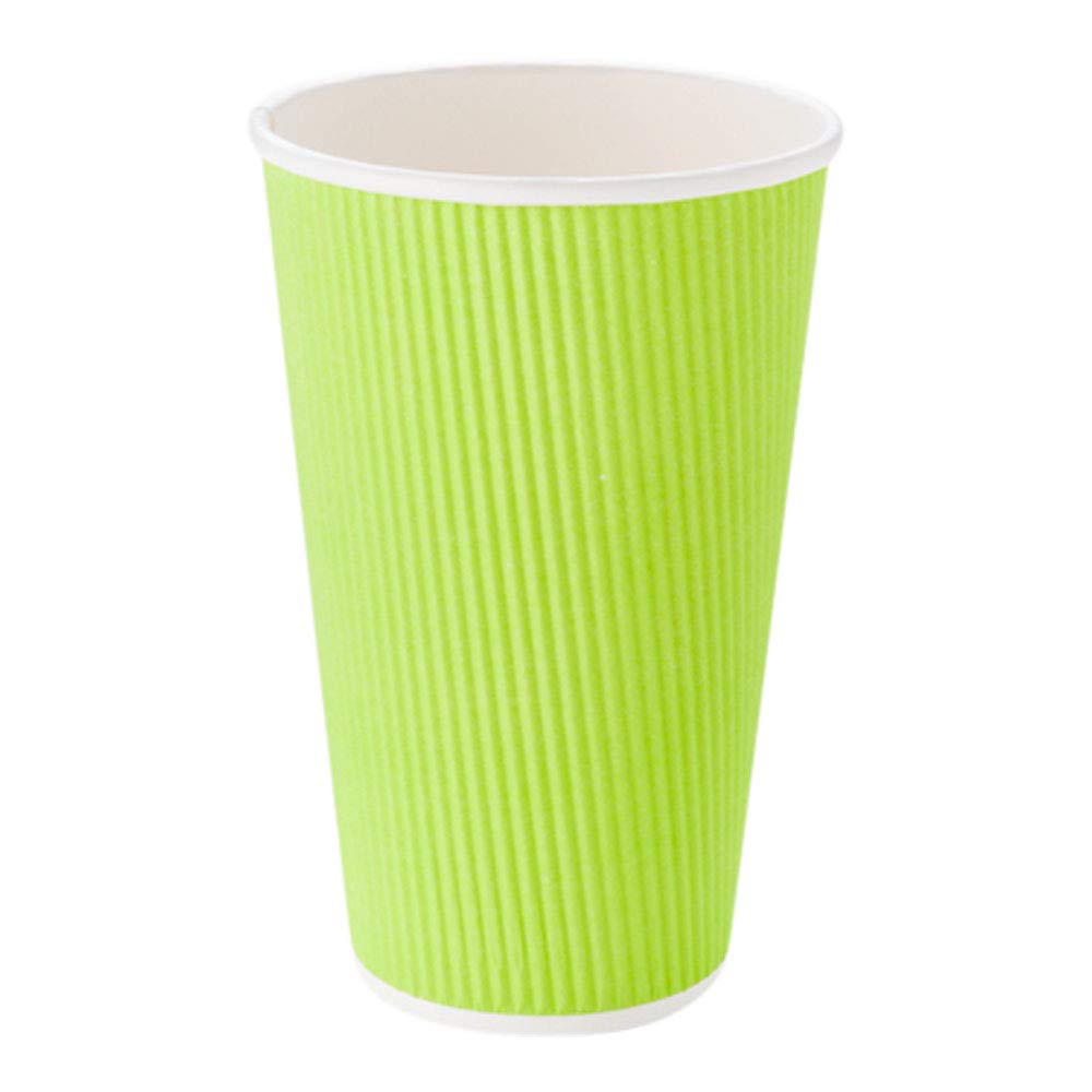 20oz Insulated Double Wall Coffee Cups with Secure Grip - 10 Pack Eco-Friendly Corrugated Paper Cups | Leakproof & Sustainable Design for Coffee Shops, Offices & Home Use | Matching Lids Sold Separately