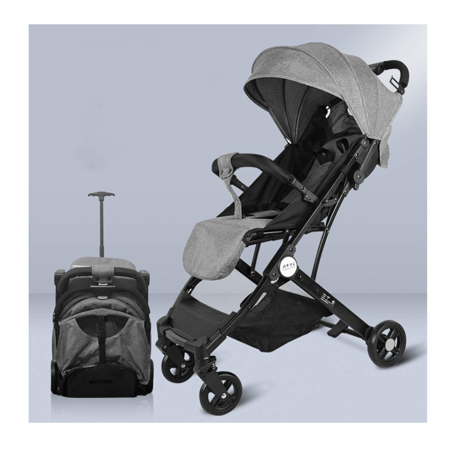 HRD Lightweight Compact Stroller for Travel - One-Hand Foldable Baby Pushchair with 360° Swivel Wheels | Airplane & Car Approved | Space-Saving Design for City Commutes, Shopping & Family Outings