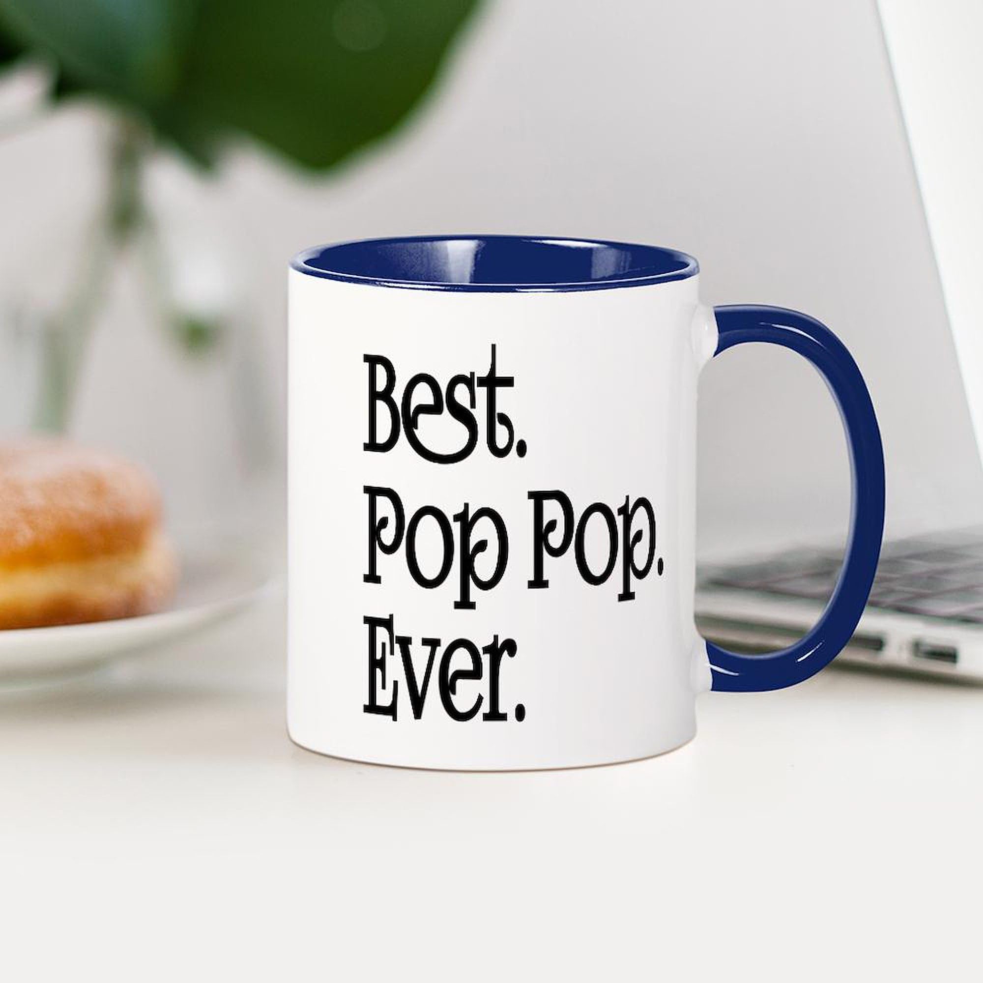Best Pop Pop Ever 11 oz (325 ml) Ceramic Coffee Mug - Funny Novelty Gift for Dad, Grandpa & Father's Day - Perfect for Home, Office & Coffee Lovers