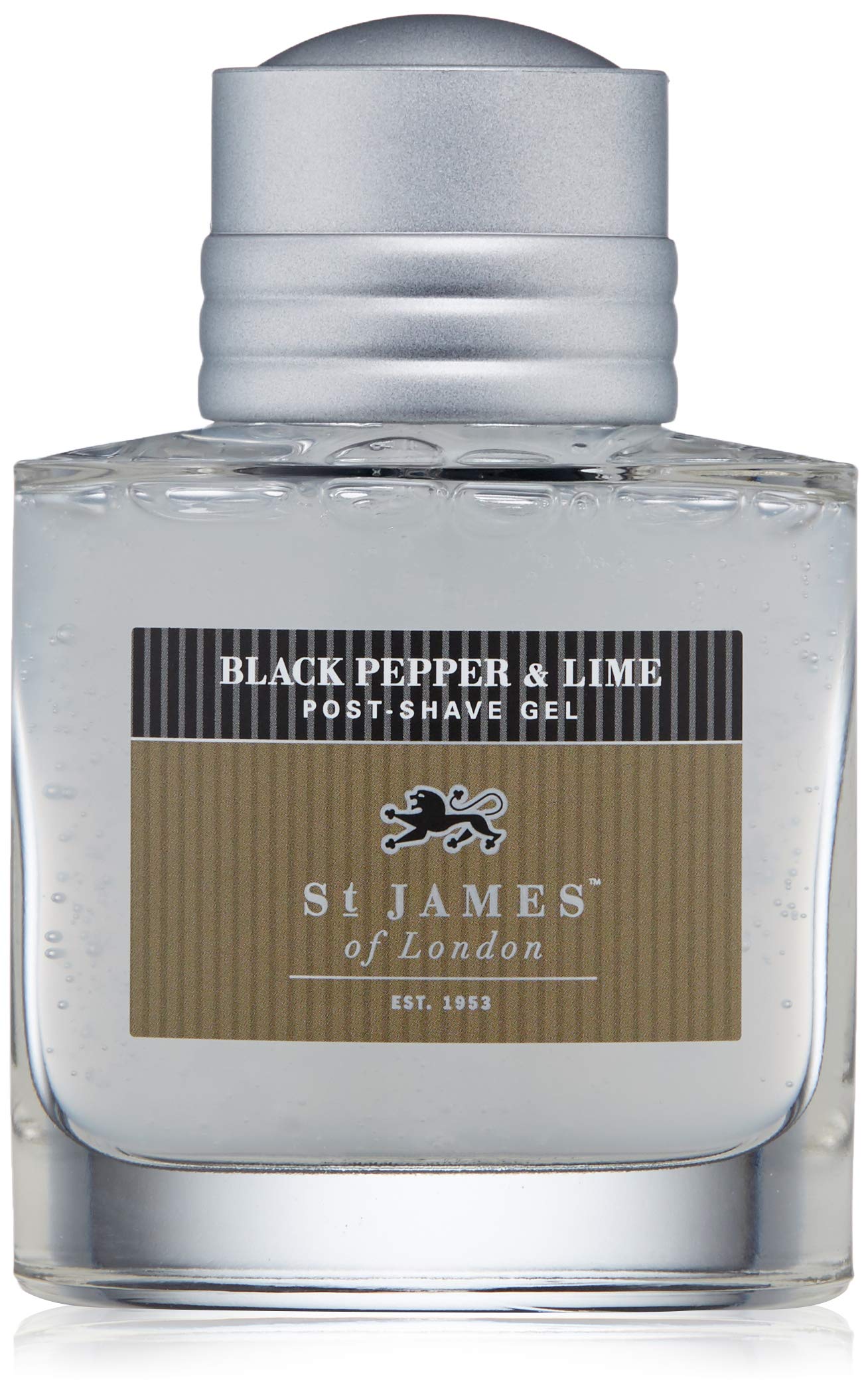 St James of London Black Pepper & Lime Post Shave Gel for Men – 3.4 oz Soothing & Hydrating After Shave Gel – Perfect for Sensitive Skin & Close Shaves – Ideal for Daily Grooming Routine & Post-Shave Care
