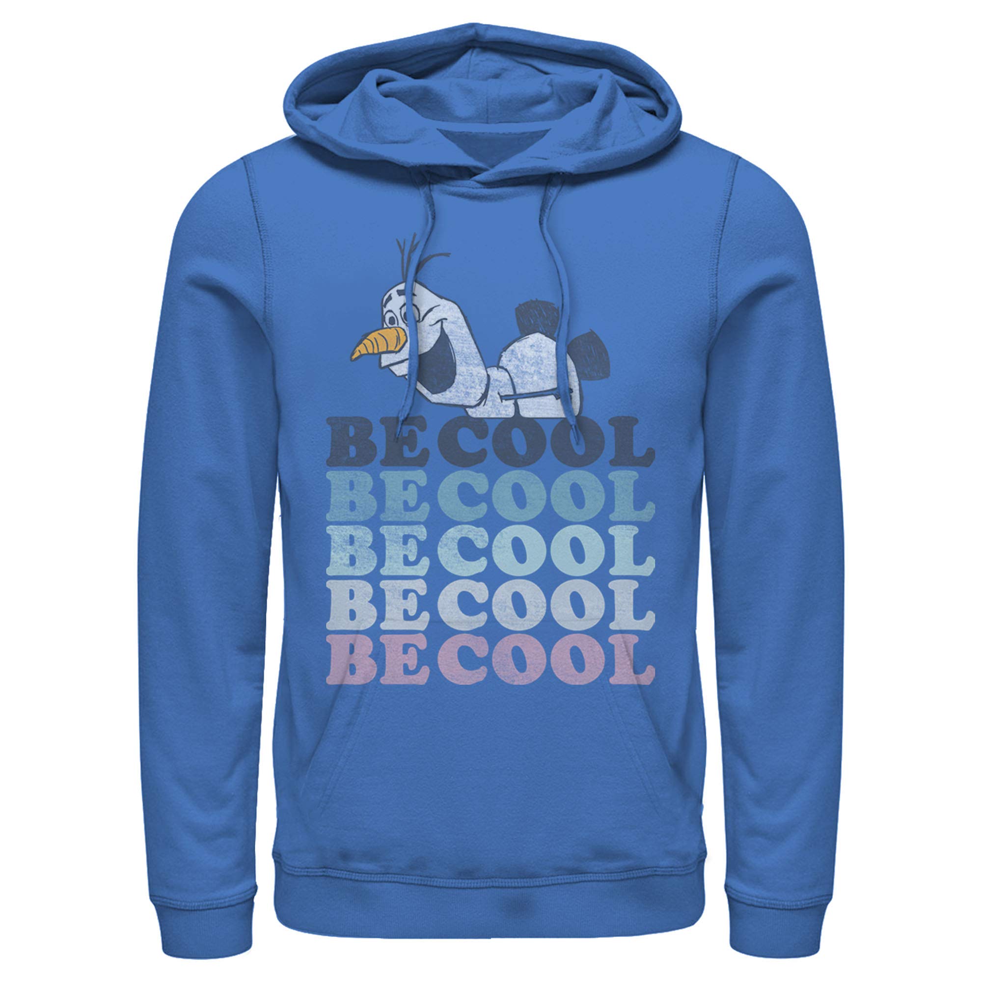 Men's Frozen 2 Olaf Be Cool Pullover Hoodie - Disney Movie Character Sweatshirt for Winter & Cosplay | Gift for Fans & Collectors