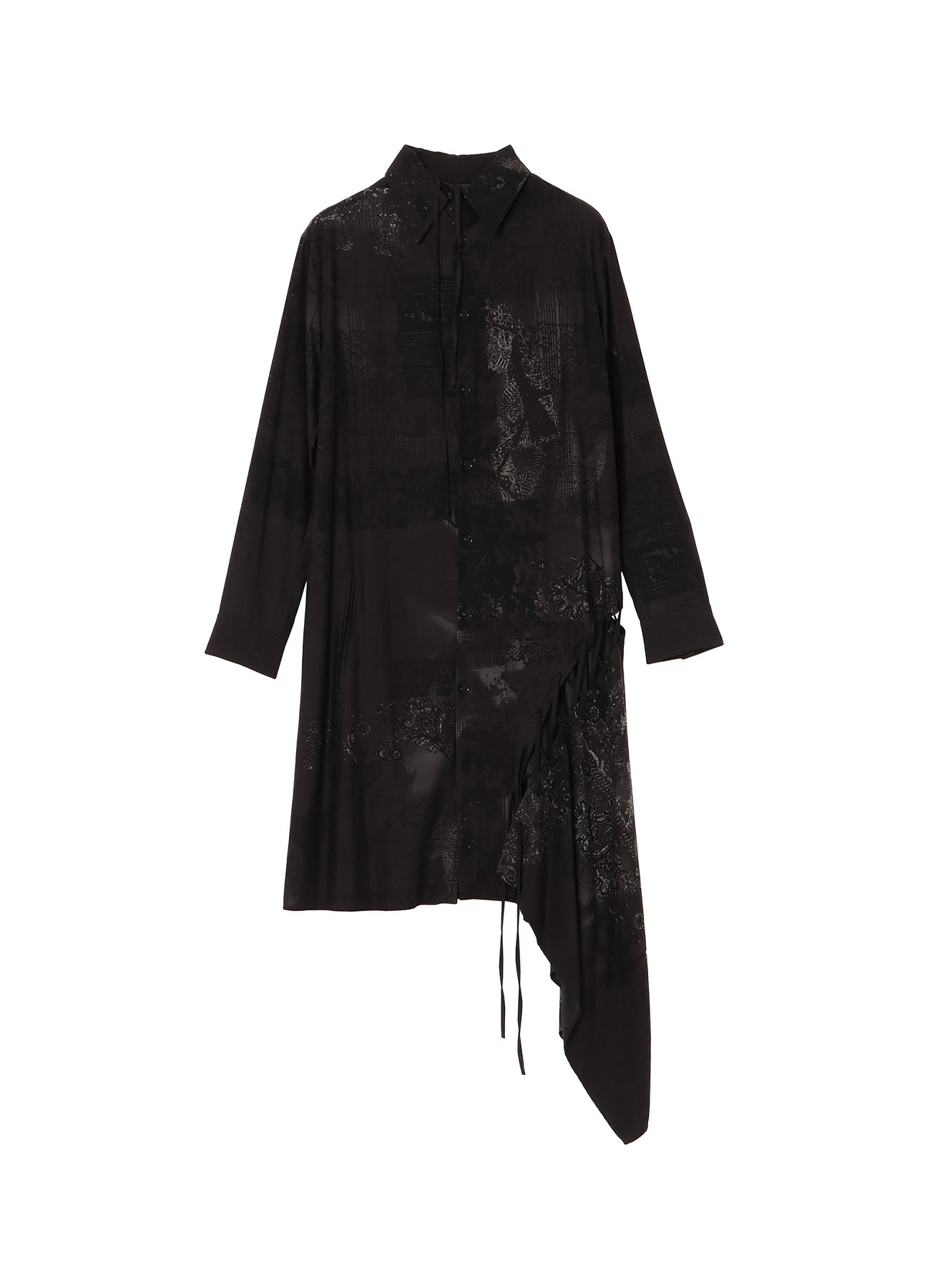 Stylish CU/Twill Lace Design PT Lace-Up Blouse for Women - Elegant Fashion Top for Casual Outings, Dates, and Office Wear