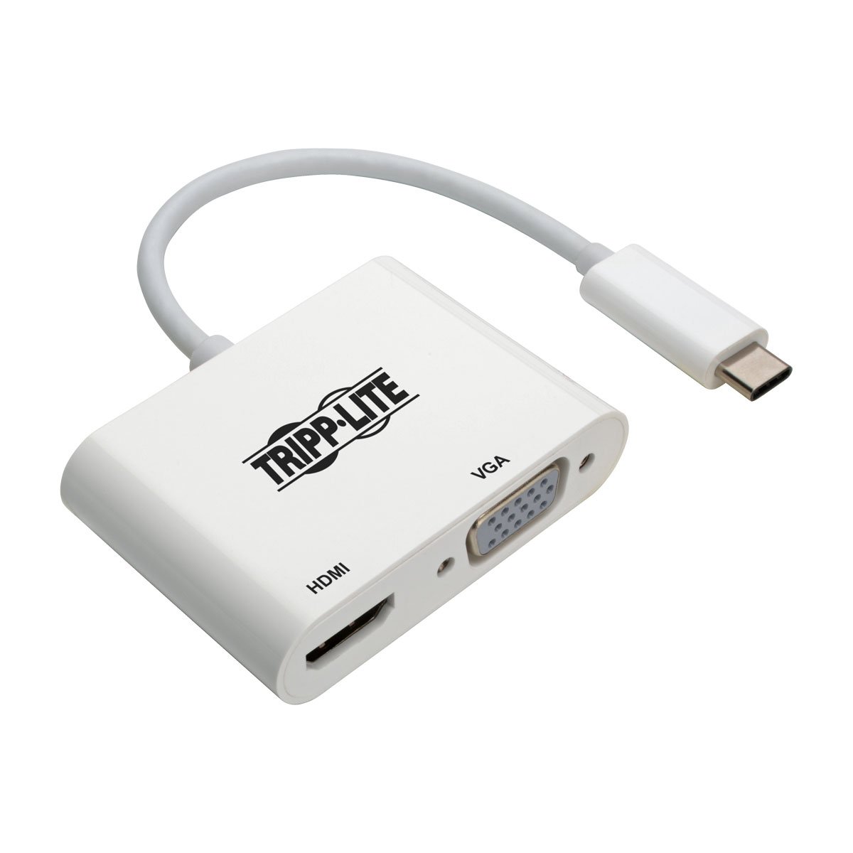 Tripp Lite U444-06N-HV4K USB C to HDMI/VGA Adapter 4K - USB 3.1 Gen 1 Type C Multiport Converter for Laptop, MacBook, Tablet - Perfect for Home Office, Presentations & Gaming