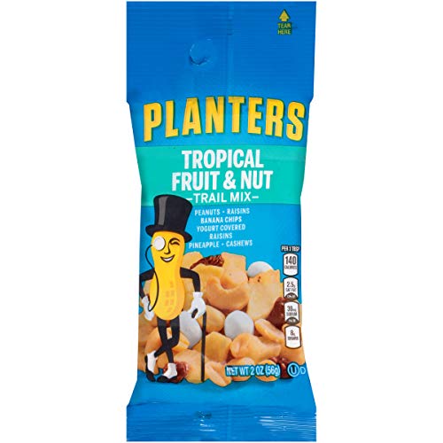 PLANTERS Fruit and Nut Trail Mix, 2 oz Single Serve Bags (Pack of 72) - Healthy Protein Snacks for Hiking, Work, School & Travel - Kosher Certified On-the-Go Snack for Kids & Adults - Perfect for Office, Gym, Movie Night and Road Trips