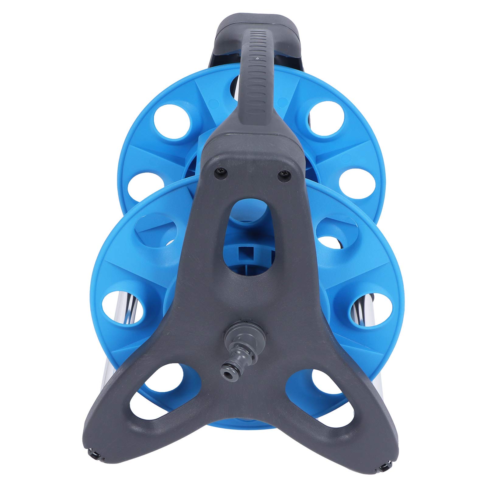 Portable Garden Hose Reel with Folding Handle - 1/2 Inch Water Pipe Storage Organizer for Home Gardening, Lawn Care, and Agricultural Use | Durable Hose Winding Tool for Outdoor Watering & Irrigation