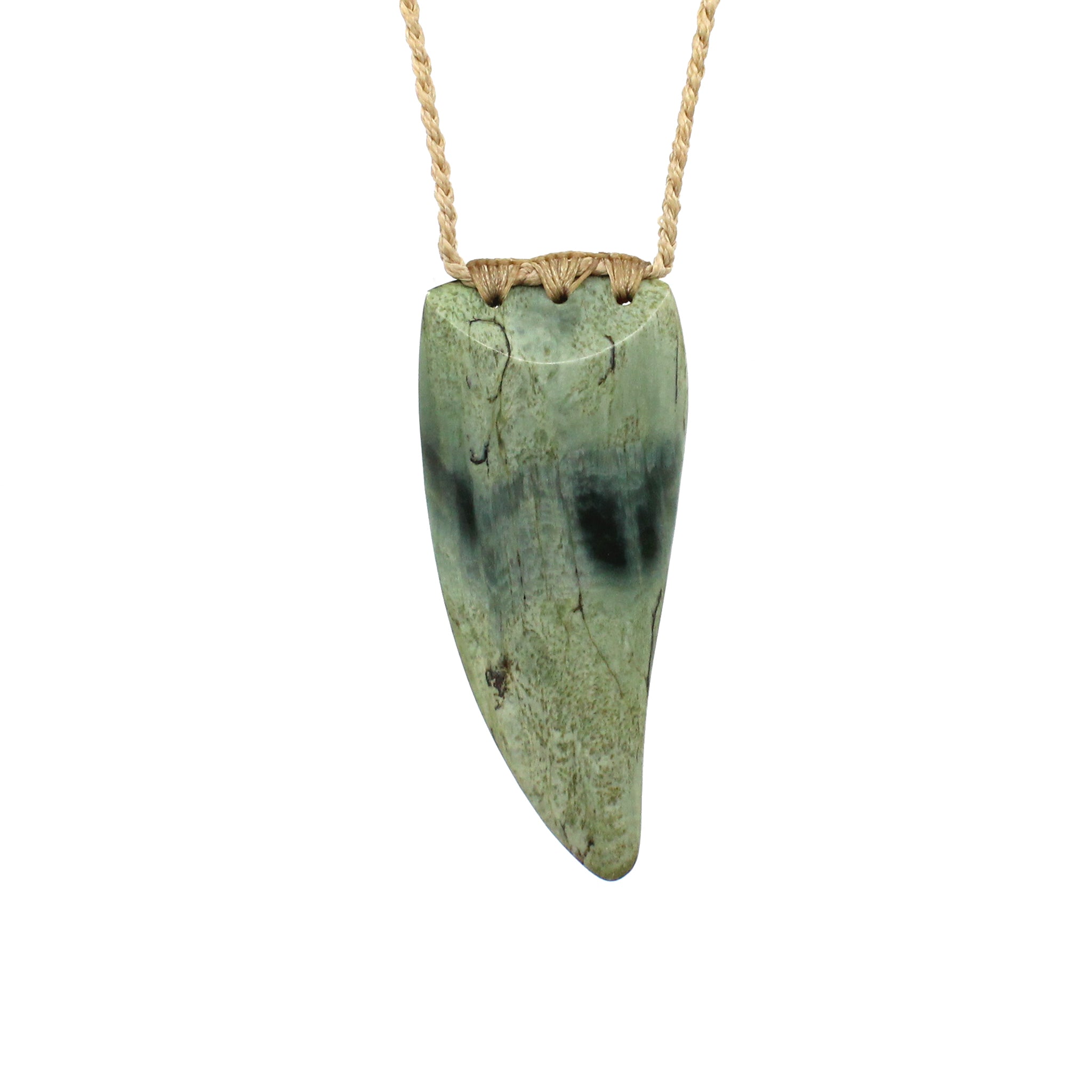 Authentic Niho Pounamu Greenstone Necklace | Handcrafted Maori Jade Pendant by Alex Sands | Perfect for Spiritual Protection & Cultural Gift Giving