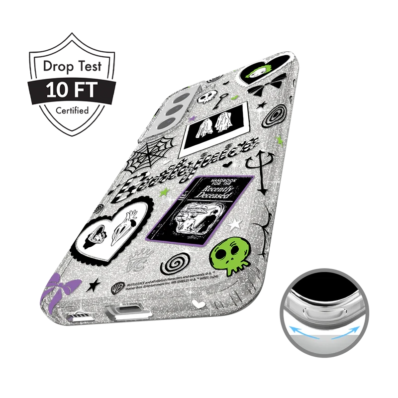Beetlejuice Ghost with the Most Samsung Phone Case - Trendy Movie Character Protective Cover for Galaxy S23/S22/S21 - Perfect for Halloween, Cosplay & Movie Fans