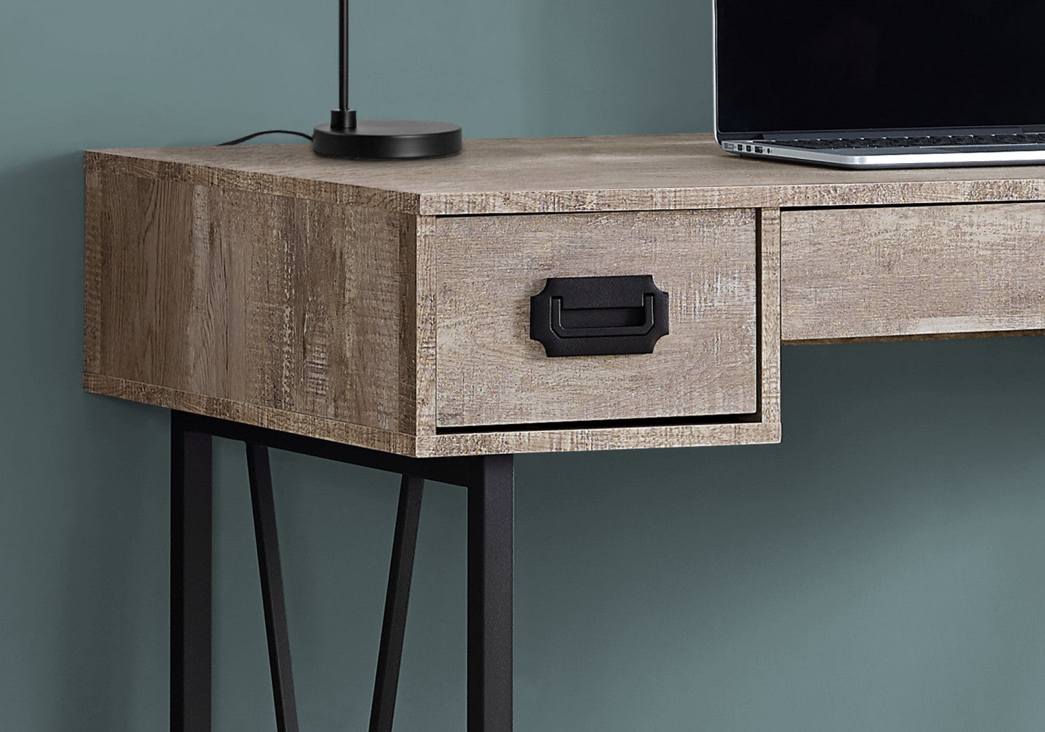Zava Desk - Modern Taupe Writing Desk for Home Office | Study & Work from Home Essential | Compact & Stylish Workspace Solution