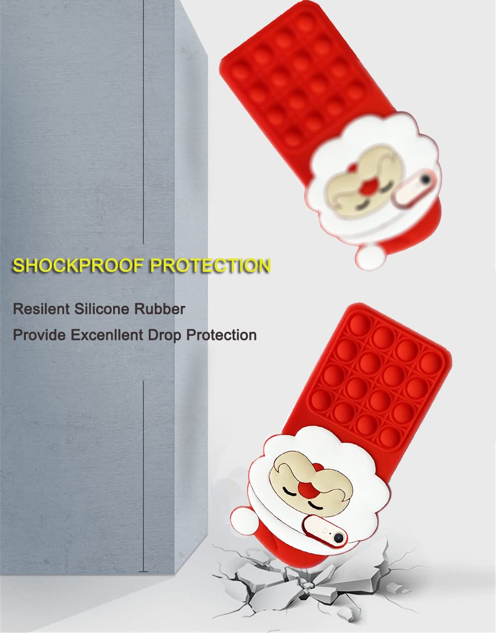Santa Claus Pop it Phone Case for iPhone 7/8/SE/6S/6 4.7