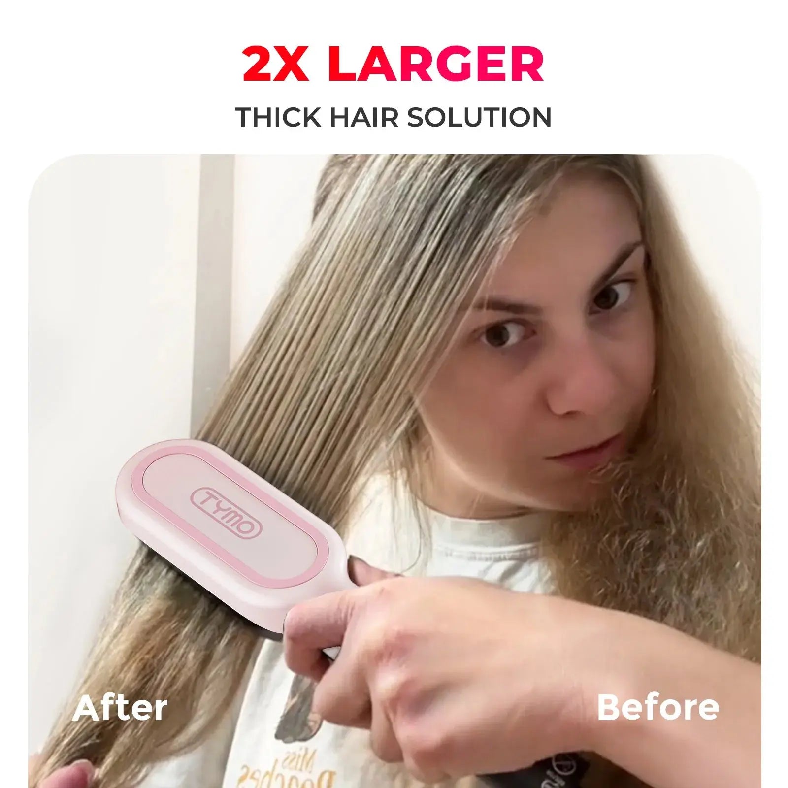 TYMO iONIC PLUS Pink Hair Straightener & Styler - Professional Ionic Ceramic Flat Iron for Smooth, Shiny Hair - Perfect for Home & Salon Use