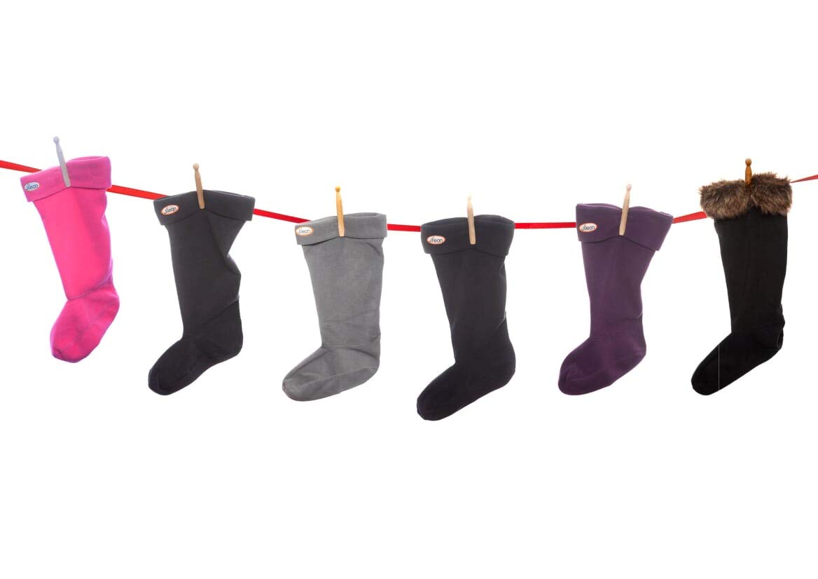 Jileon Fleece Welly Socks for Men - Ultra Soft Warm Thermal Boot Socks for Winter, Hiking & Outdoor Activities