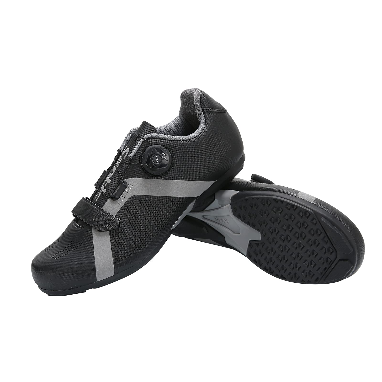 Santic Men's Road Cycling Shoes - SPD Compatible, Lightweight & Breathable for Indoor Spinning, MTB & Road Biking | Perfect for Commuting, Training & Outdoor Adventures