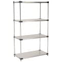 Stainless Steel Shelving 48x24x63 - Heavy Duty Storage for Warehouse & Garage