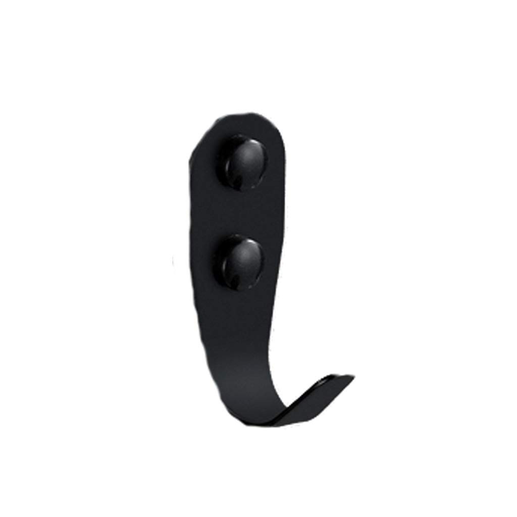5-Pack Black Stainless Steel Wall Hooks for Kitchen, Bathroom & Entryway - Heavy Duty Single Perforated Coat Hooks for Towels, Robes, Hats & Bags (Large Size, Durable Utility Hooks) - Perfect for Home Organization & Space Saving