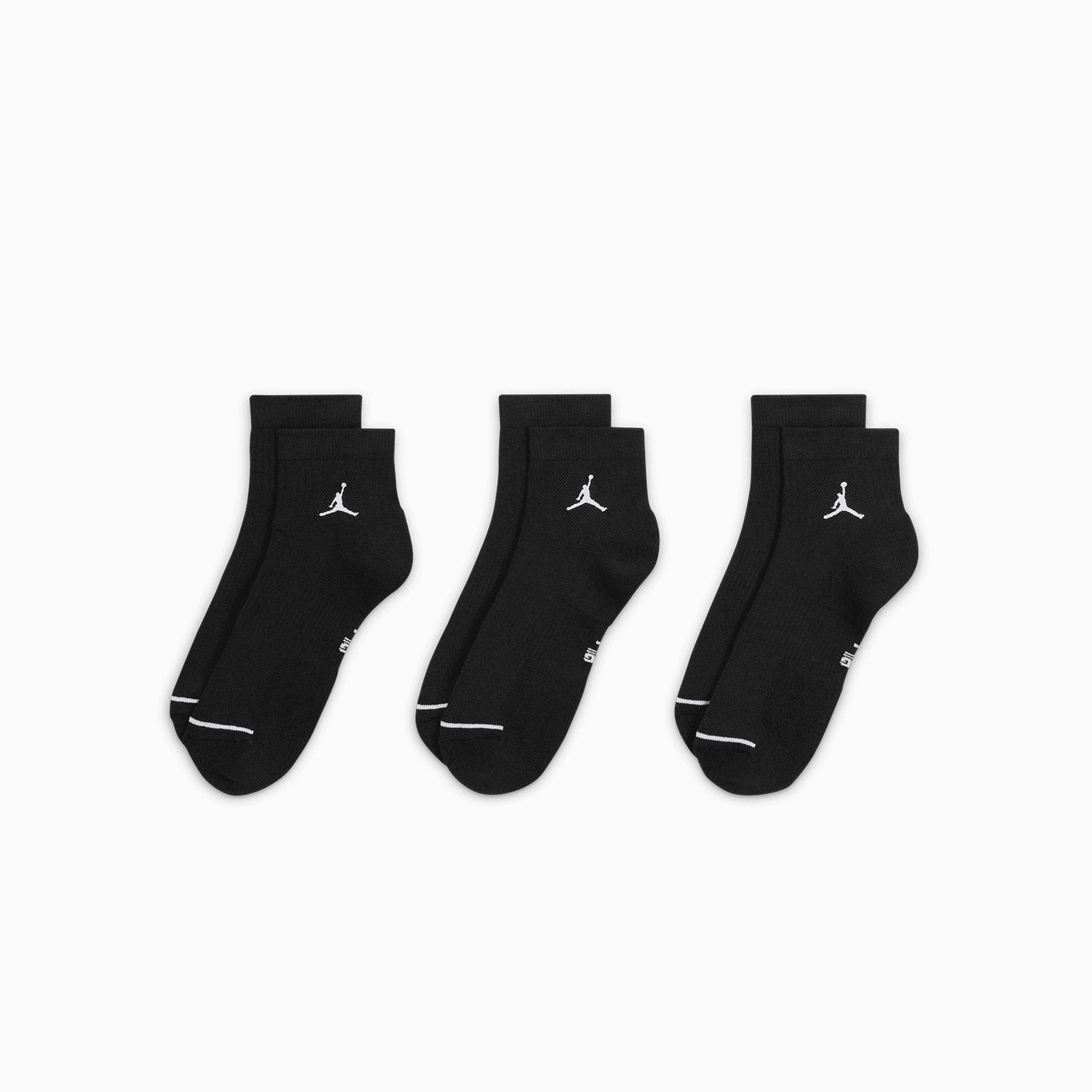 **Jordan Everyday Ankle Socks (3 Pairs) - Breathable & Cushioned for Sports, Workouts & Daily Wear**