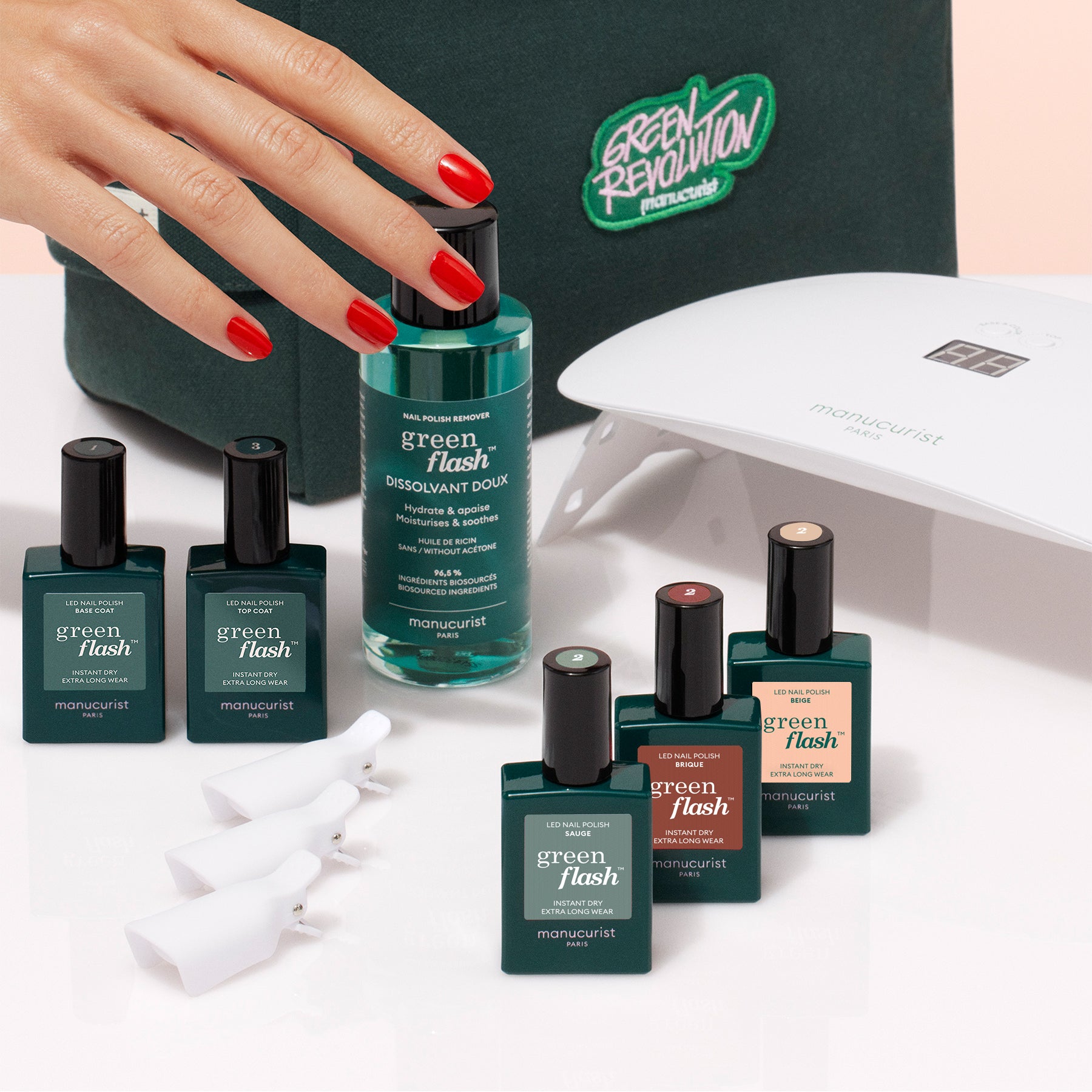LED Nail Polish Starter Kit - Earth Tone Trio for Gel Manicures at Home | DIY Nail Art Essentials for Beginners & Professionals