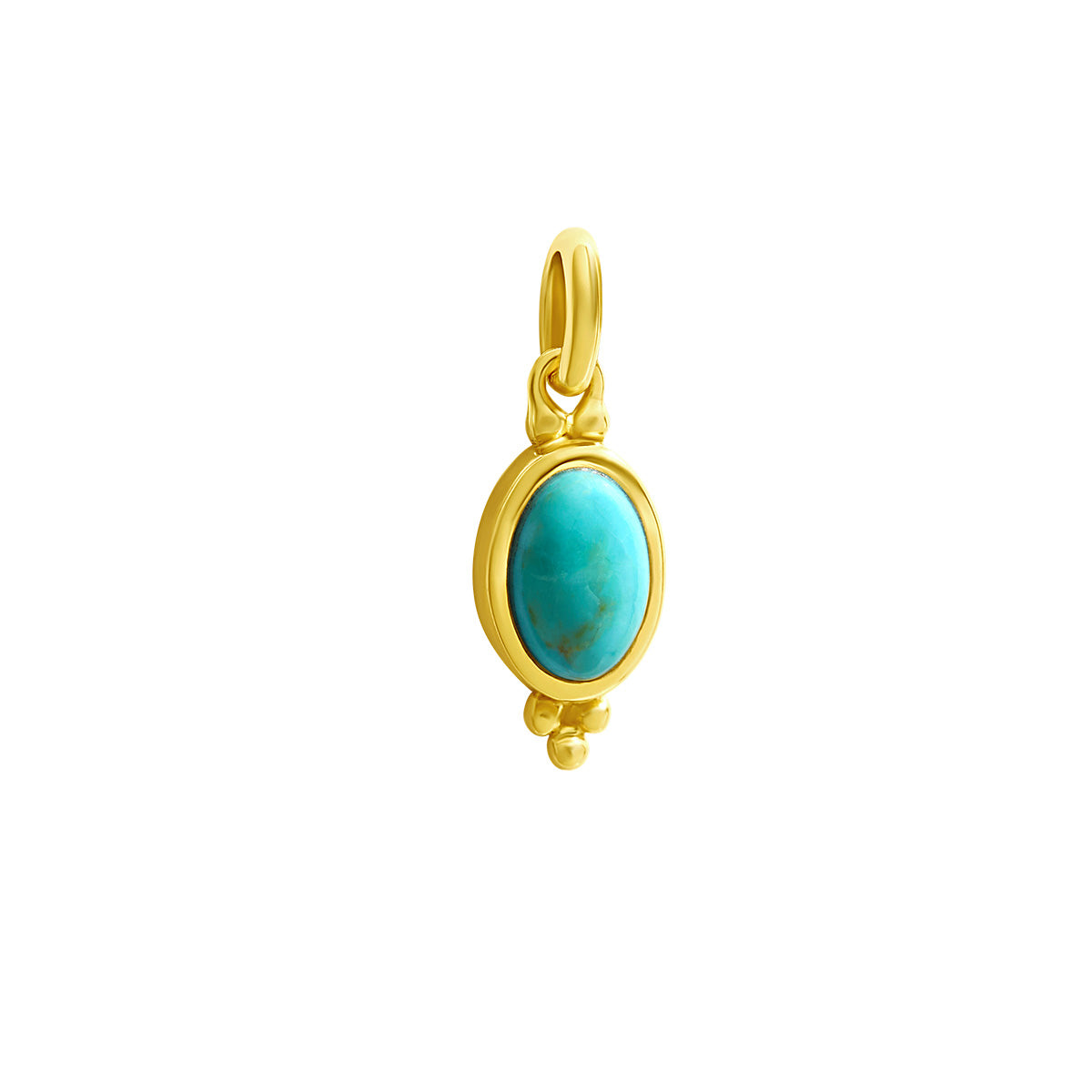 Moon Song Turquoise Necklace Charm in Gold - Elegant Bohemian Jewelry for Women, Perfect for Layering, Gift Giving & Everyday Wear