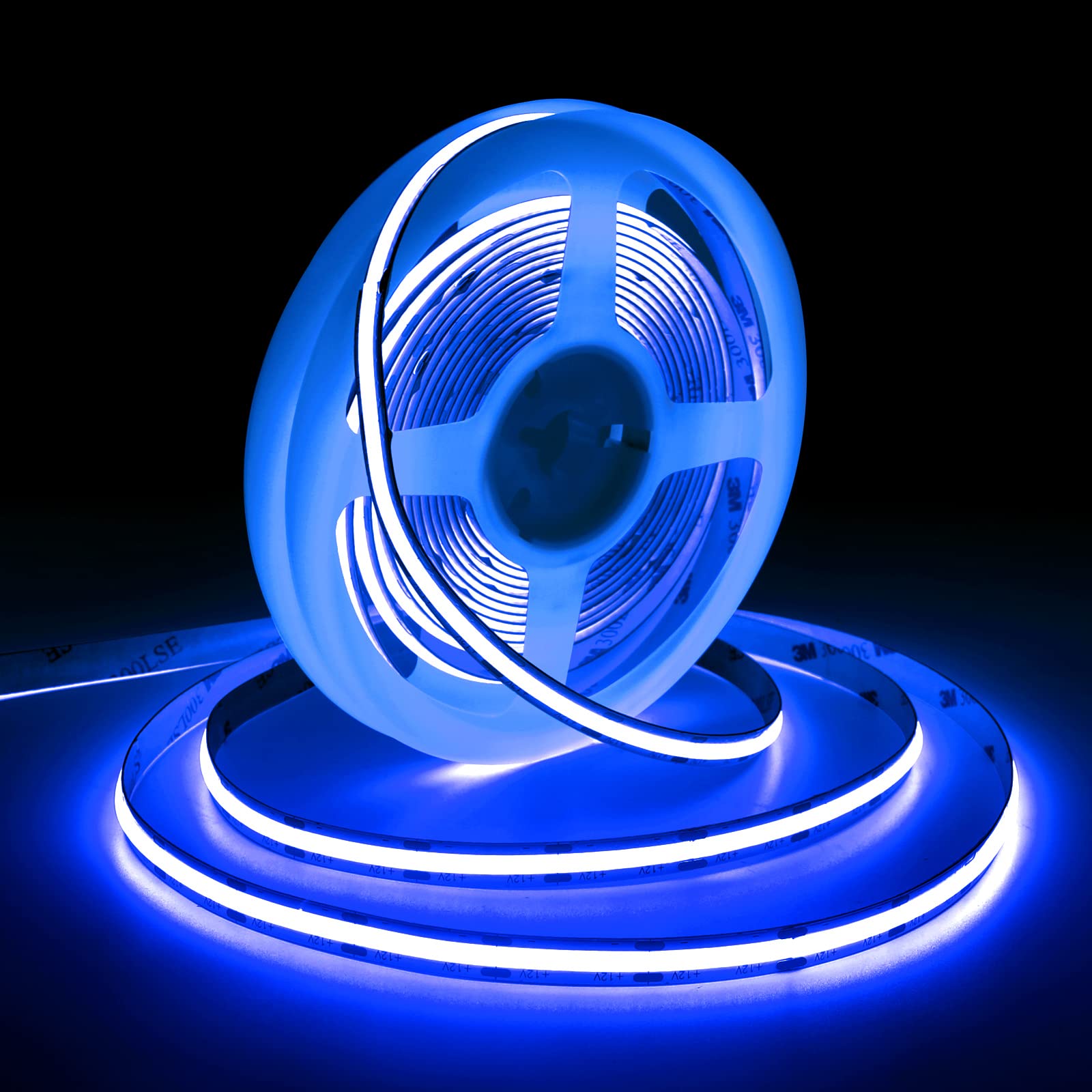 Ocona COB LED Strip Lights 19.8ft 6500lm Super Bright (2880 LEDs) Flexible Blue LED Tape Light - High CRI90, DC24V for Bedroom, Home Decor, Party & Festival Lighting - Perfect for Accent Lighting, Under Cabinet, Backlighting TV (Power Supply Not Included)