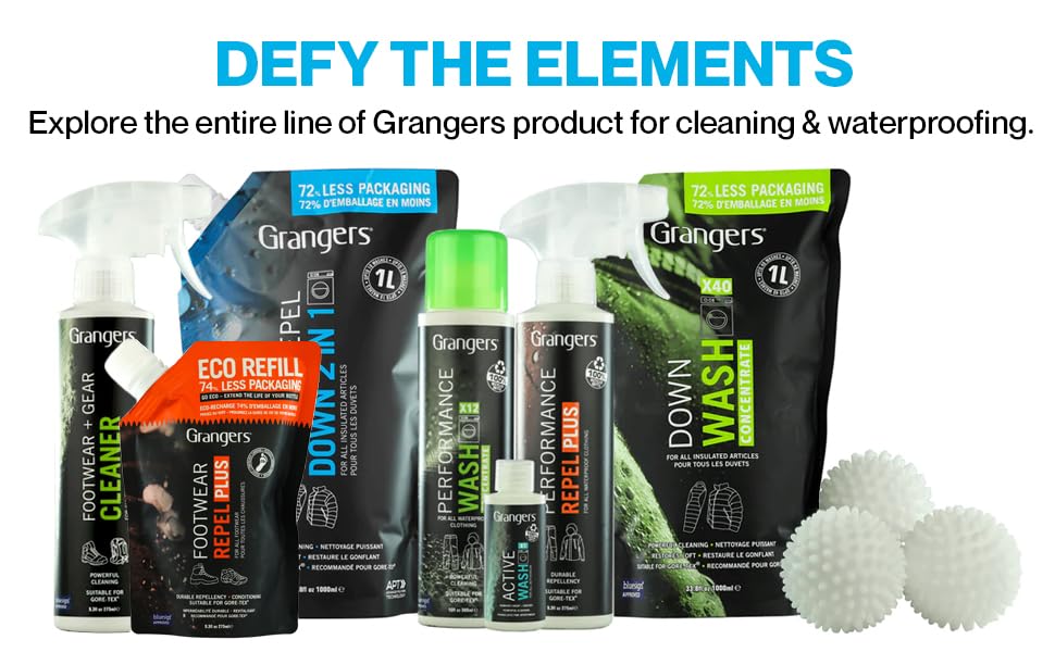 Granger's Wash + Repel Down 2-in-1 Laundry Detergent - 10 Fl Oz Plastic Bottle for Washing and Waterproofing Down Jackets, Sleeping Bags & Outdoor Gear | Ideal for Camping, Hiking & Winter Sports