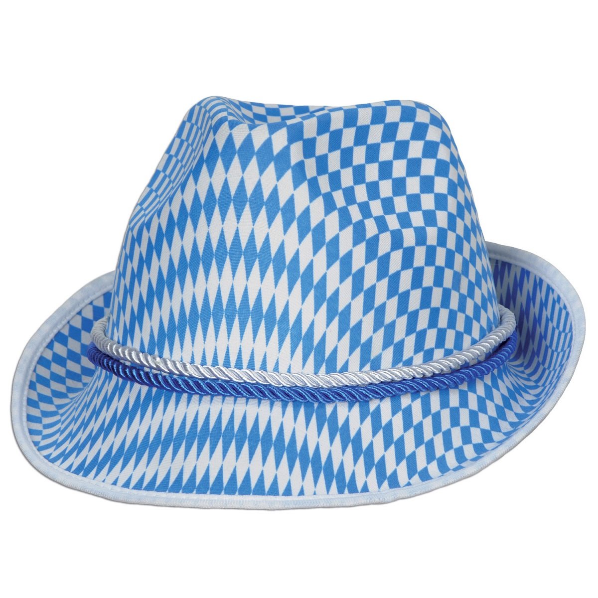 12 Pack Blue and White Oktoberfest Alpine Party Hats for Adults - Unisex One Size Fits All - Perfect for Halloween, Costume Parties & German Festivals