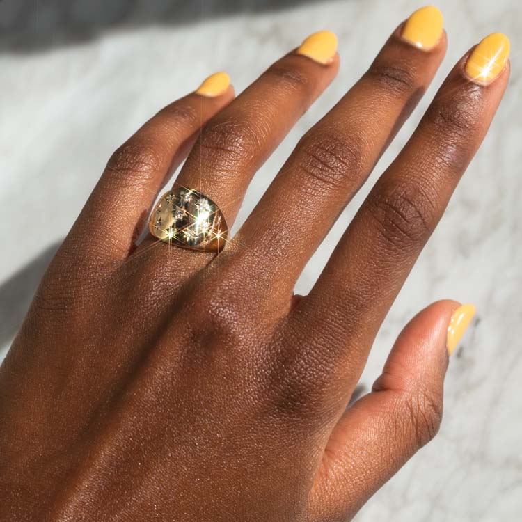 Exquisite Bombe Diamond Ring for Women – Elegant 14K Gold Wedding & Engagement Jewelry – Perfect for Anniversaries, Proposals & Special Occasions