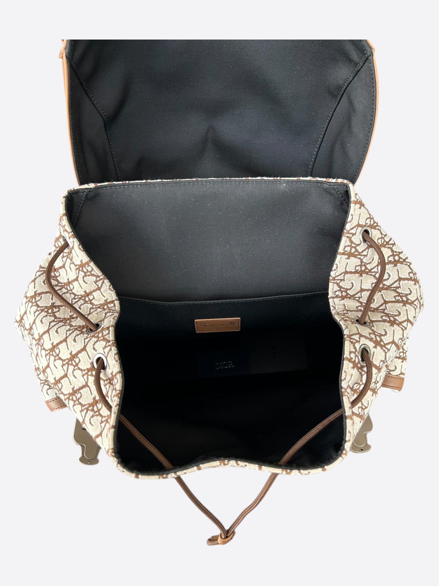 Dior Cactus Jack Beige & Brown Oblique Hit The Road Backpack - Stylish Luxury Travel Backpack for Men & Women | Perfect for Travel, Work & Daily Commute