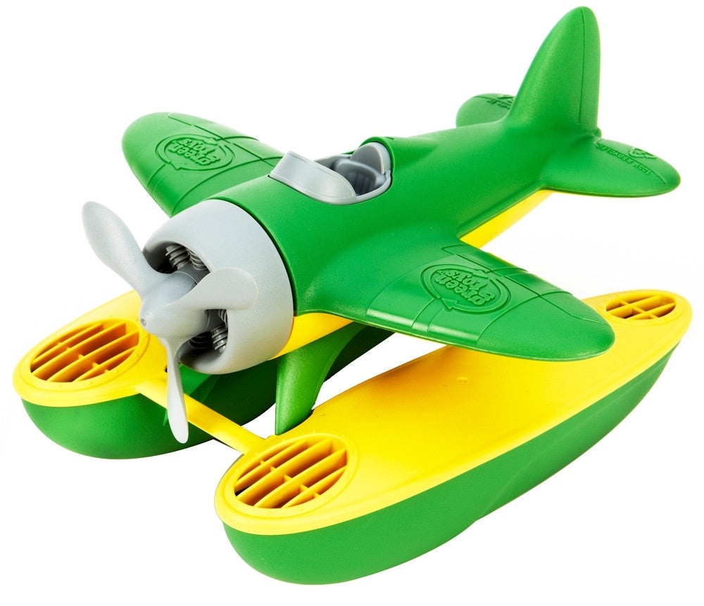 Green Toys Eco-Friendly Seaplane - Safe & Durable Plastic Airplane Toy for Kids - Perfect for Bath Time, Pool Play & Outdoor Adventures