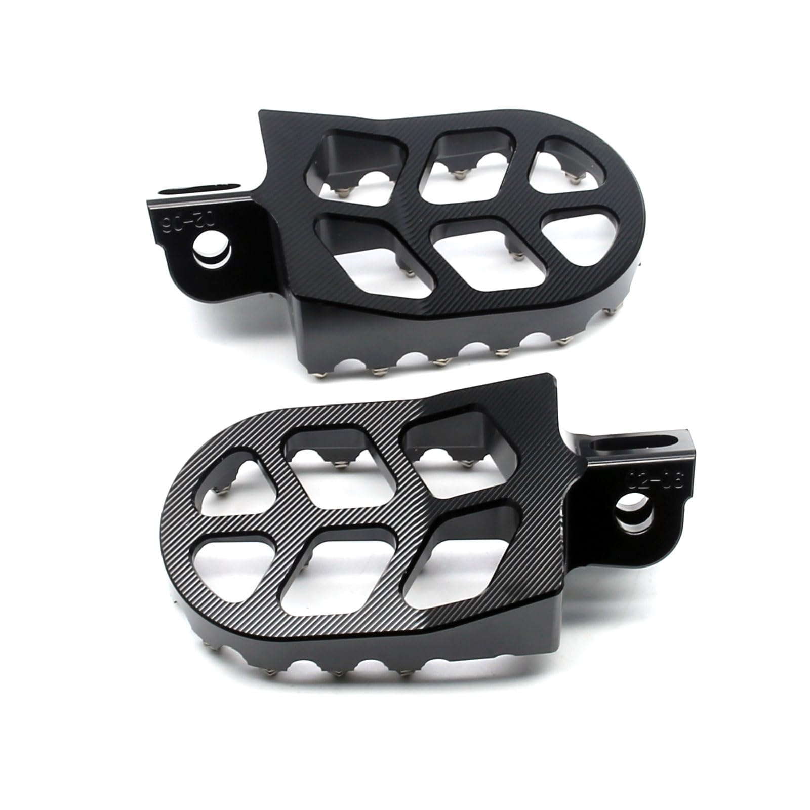 MZS CNC Black Motorcycle Foot Pegs - Front Motocross Footrest Pedal for Honda GROM (2014-2025), Monkey (2019-2025), Dax 125 (2025) | Durable MX Riding Accessories for Off-Road Adventures & Urban Commuting
