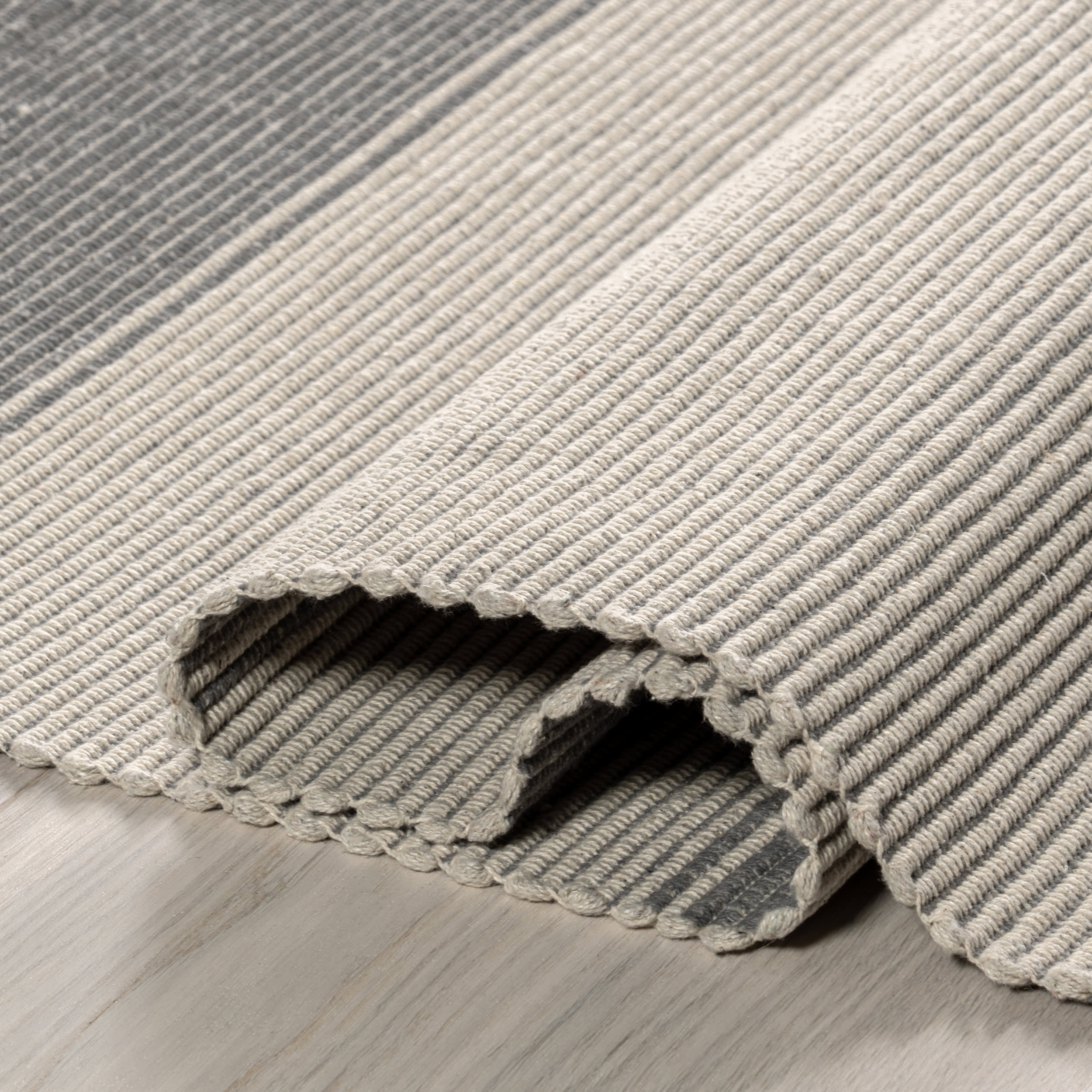 Boxelder Checked Cotton Rug - Soft & Durable Grey Area Rug for Living Room, Bedroom, or Office - Perfect for Home Decor & Cozy Spaces