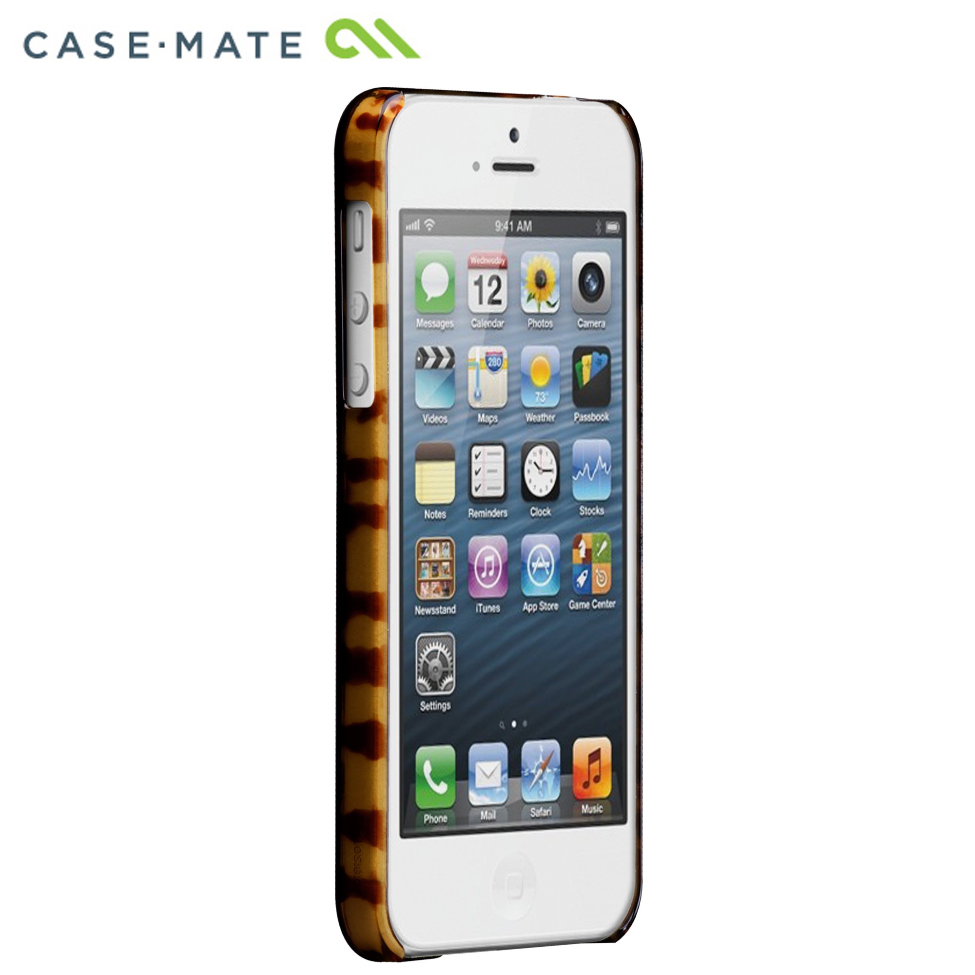 Case Mate iPhone 5 Tortoise Shell Protective Case - Brown Matte Finish with Retail Packaging | Slim Durable Cover for Everyday Use, Work & Travel