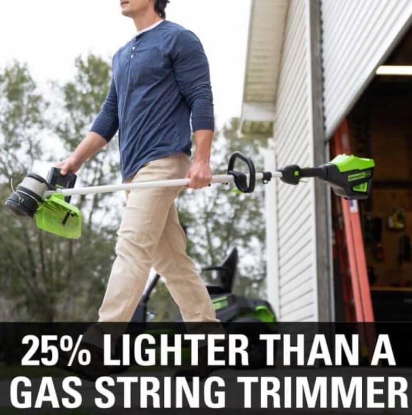 Greenworks 60V 16-Inch Cordless String Trimmer with 2.5Ah Battery & Fast Charger - Lightweight Weed Eater for Lawn Edging, Yard Maintenance & Landscaping