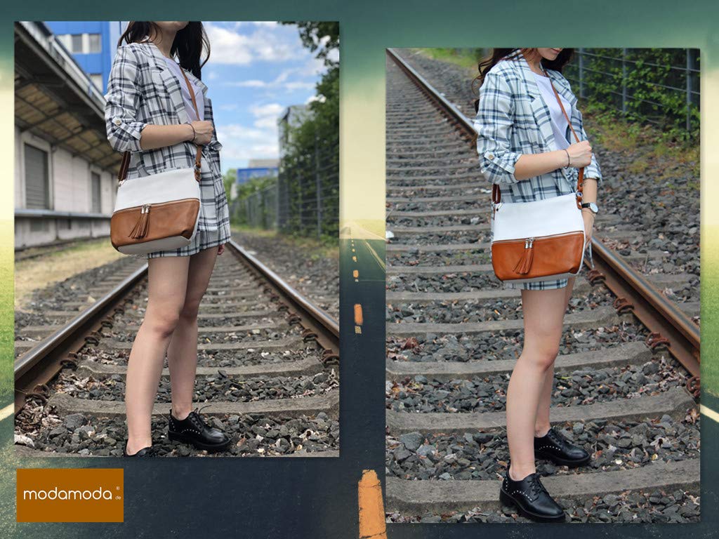 T159 Genuine Leather Italian Shoulder Bag for Women & Men - Stylish & Durable Crossbody Purse for Work, Travel & Everyday Use