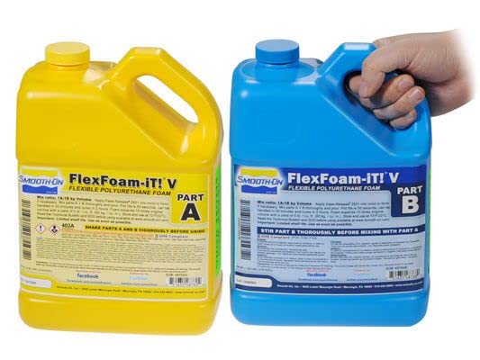 FlexFoam-iT! V Flexible Polyurethane Foam - 1 Gallon Kit for DIY Projects, Mold Making & Cushion Repair - Perfect for Crafting, Upholstery & Automotive Applications