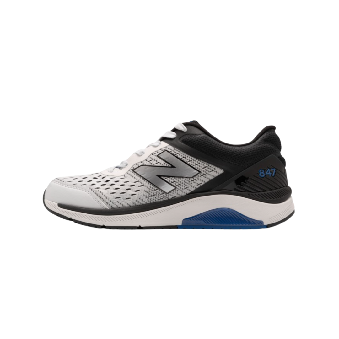New Balance Men's 847v4 Running Shoes - Arctic Fox/Black/Team Royal (2E Wide Width) | Comfortable Athletic Shoes for Walking, Jogging & Gym Workouts