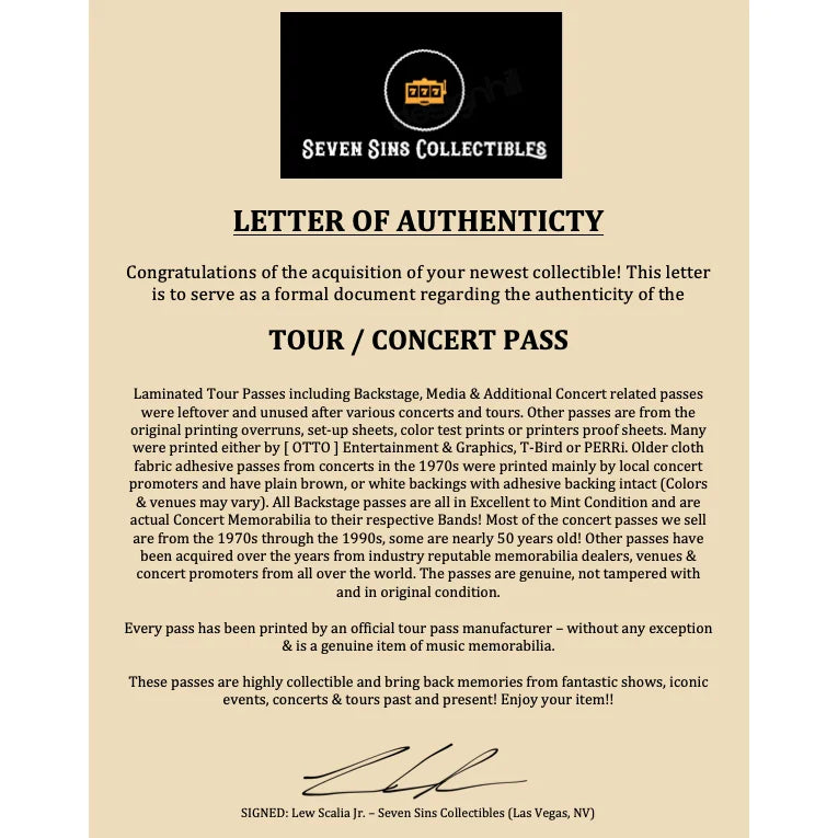 Bruce Springsteen Framed World Tour Backstage Passes Collage with COA - 16x26 Inch Collectible Music Memorabilia - Perfect for Home Decor, Music Fan Gifts & Man Cave Wall Art