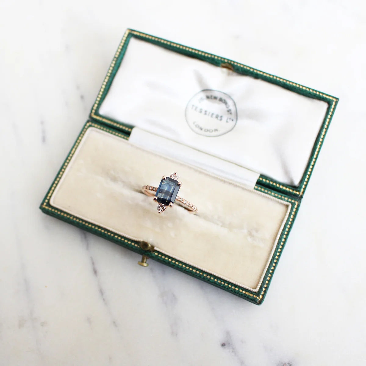 Elegant Rose Gold & Sapphire Ring for Women – Perfect for Engagement, Wedding & Anniversary Gifts | Durable & Hypoallergenic Jewelry