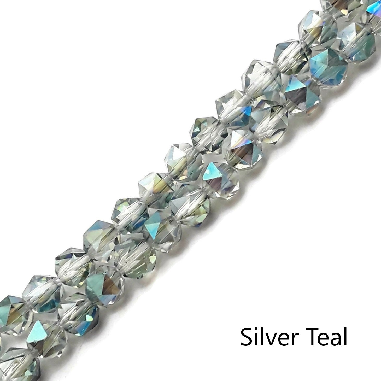 6mm Faceted Crystal Glass Round Beads - 13 Strands for Jewelry Making, DIY Crafts, Bracelets & Necklaces - Perfect for Gifts & Home Decor