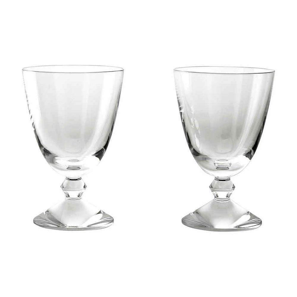 Baccarat Crystal Vega Small Water Glass Set of 2 - Premium Clear Crystal Glasses for Wine, Champagne & Cocktails - Elegant Drinkware for Weddings, Parties & Fine Dining