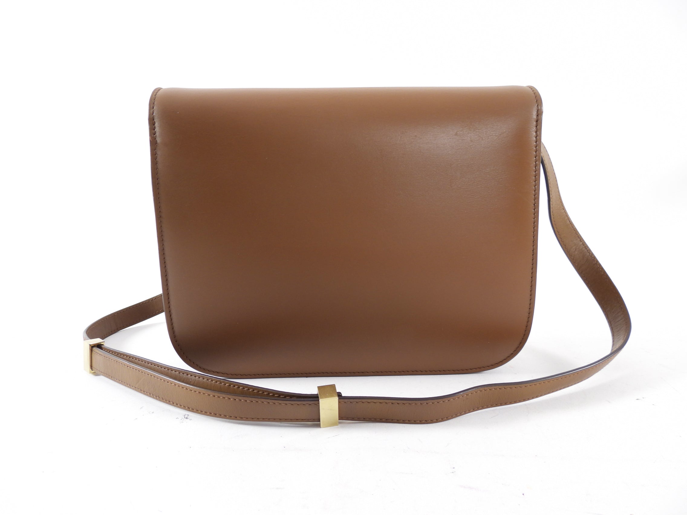Celine Medium Box Bag in Brown Leather - Stylish & Timeless Crossbody Bag for Women | Perfect for Work, Travel & Everyday Use