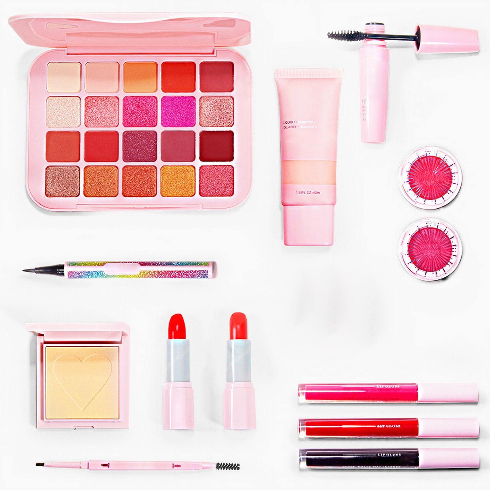 Toffee Lipstick Makeup Kit for Women - Complete Makeup Gift Set with Eyeshadow, Brushes & Lip Gloss | Perfect for Daily Use, Parties & Special Occasions