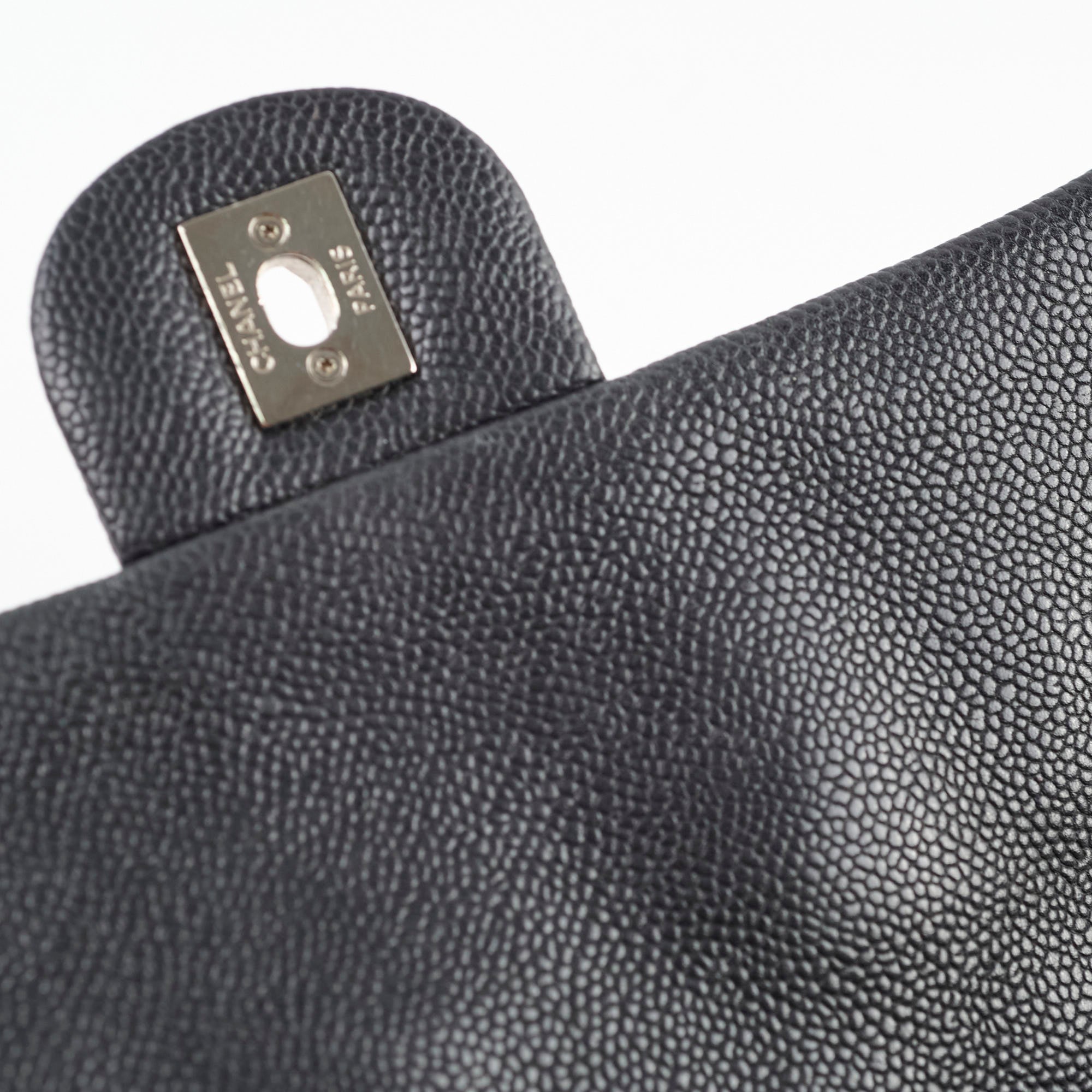Chanel Classic Flap Bag Black Caviar Leather - Luxury Designer Handbag for Women, Perfect for Parties, Work & Everyday Use
