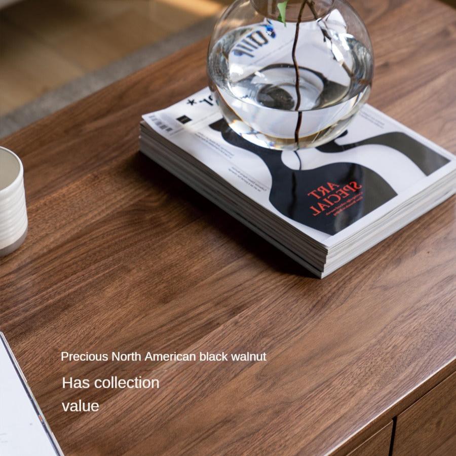 Solid Black Walnut Coffee Table - Handcrafted Wooden Living Room Furniture for Modern Home Decor, Perfect for Lounge, Family Gatherings & Coffee Time