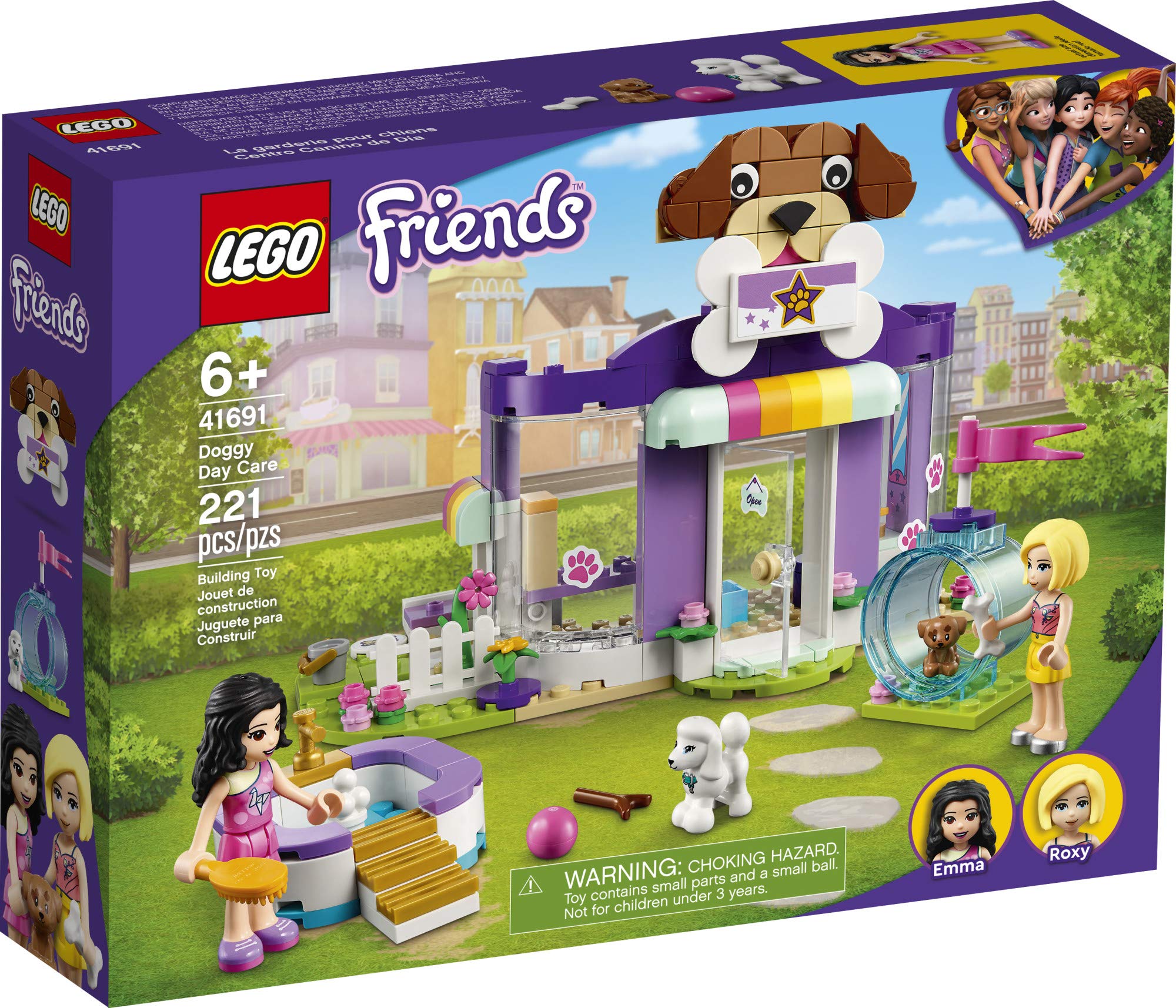 LEGO Friends Doggy Day Care 41691 Building Kit (221 Pieces) - Creative Construction Toy with 2 Mini-Dolls & 2 Dog Figures - Perfect Birthday Gift for Kids Ages 6+ - Fun Pretend Play Pet Care Set for Boys & Girls (New 2021) - Great for Imaginative Play, STEM Learning & Collectible Display