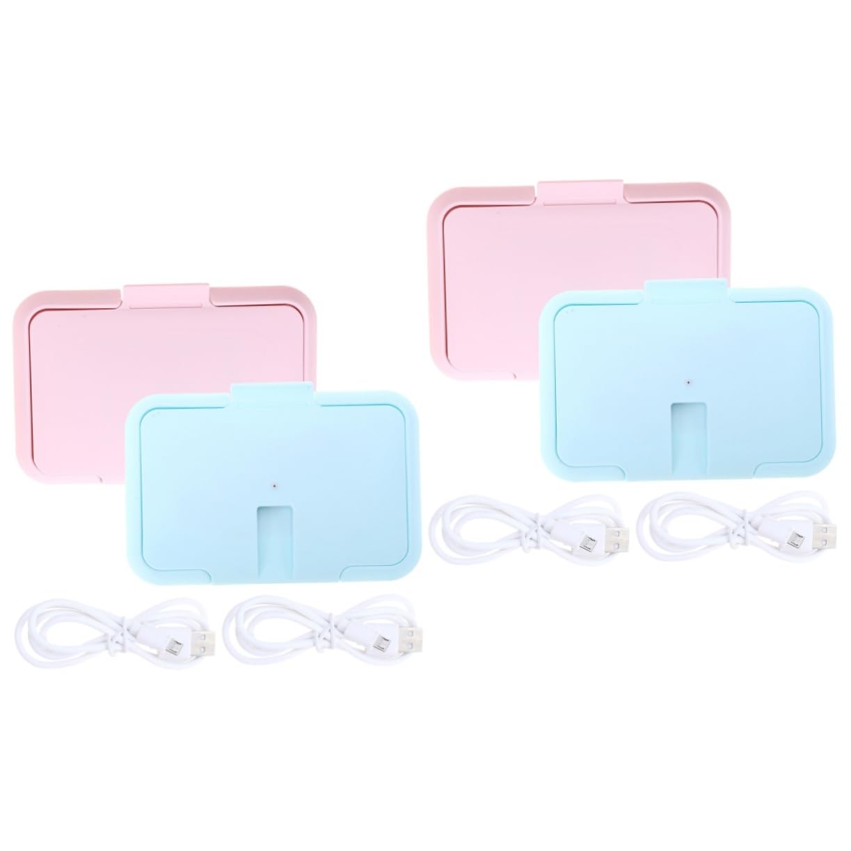 Toyvian 4-Pack USB-Powered Baby Wipe Warmer - Portable Diaper Warmer for Wet Wipes & Tissues - Perfect for Nursery, Travel & On-the-Go Diaper Changes