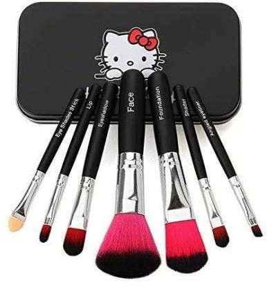 6155 Professional Makeup Kit - 3-in-1 Black Eyeliner with Premium Brush Set & Blender Puff | Perfect for Daily Use, Special Occasions & Professional Makeup Artists