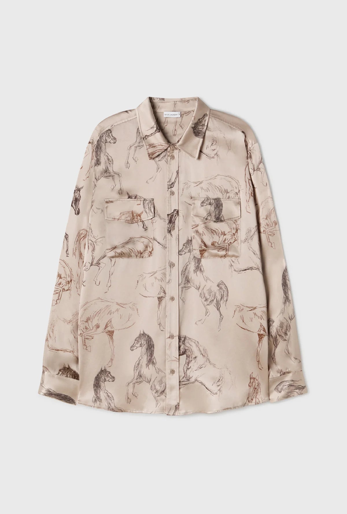 Wild Horses Boyfriend Shirt - Oversized Flannel Plaid Shirt for Women - Casual Comfortable Loungewear for Fall & Winter