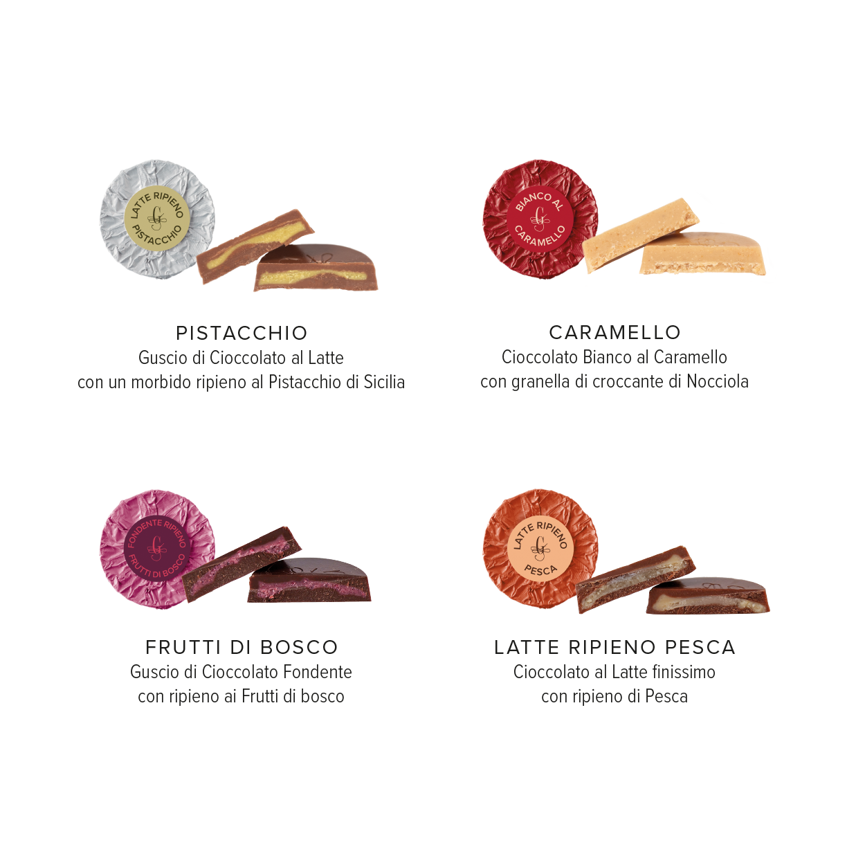 Guido Gobino Assorted Filled Chocolate Disks - 24 Piece Gourmet Chocolate Gift Box | Perfect for Holidays, Parties & Corporate Gifting