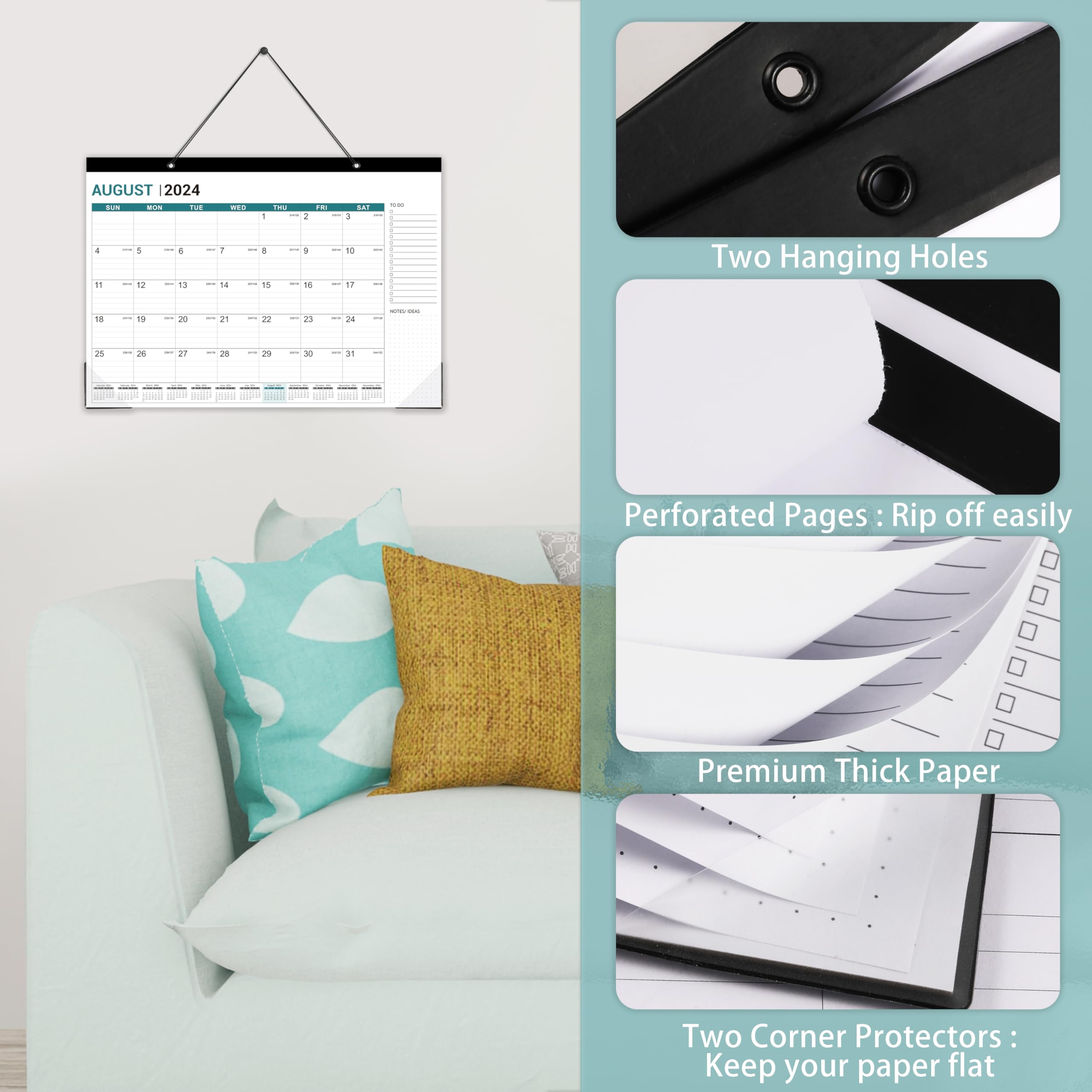 2025 Desk Calendar 18 Months (July 2024 - December 2025) - 12