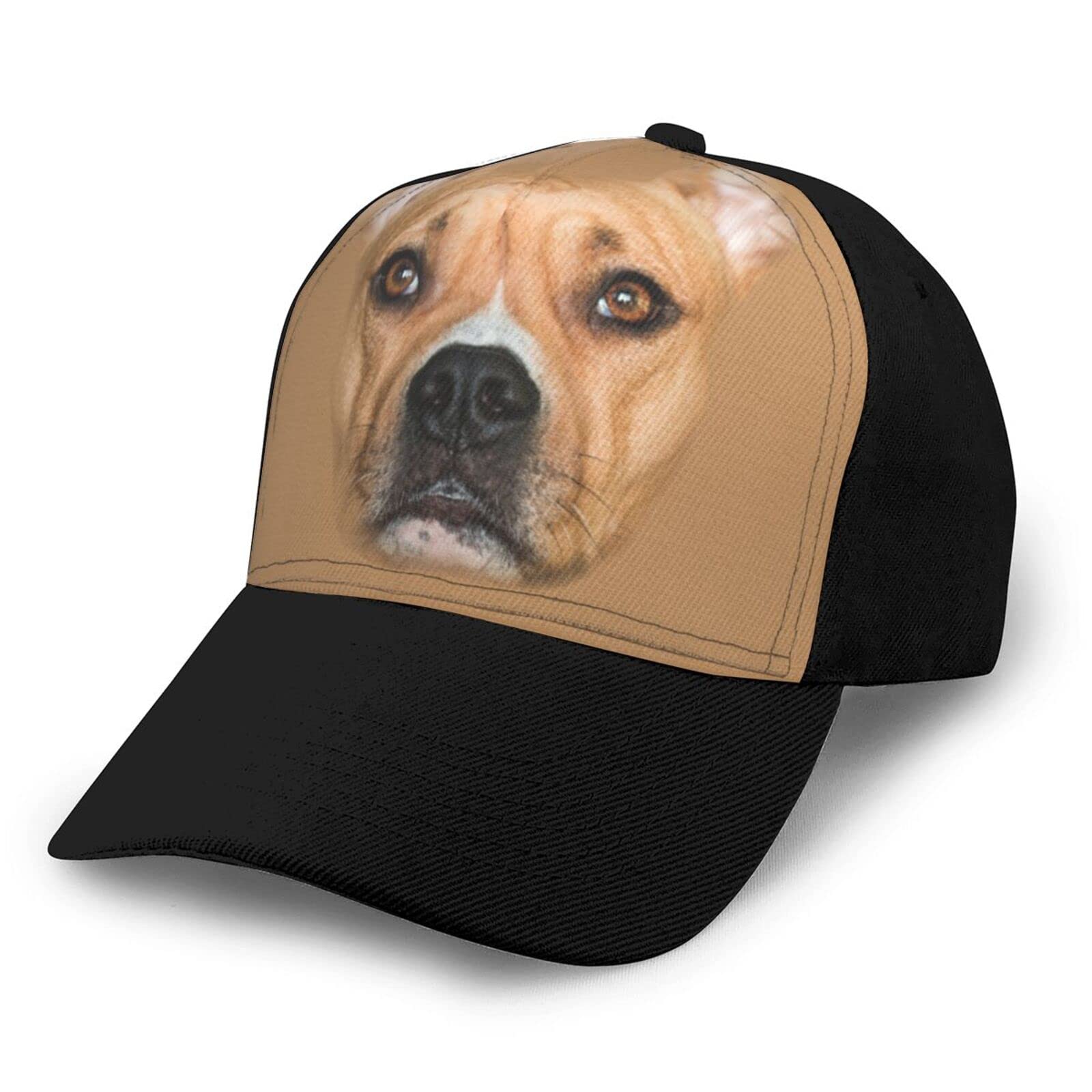 Pit Bull Terrier Baseball Cap - Adjustable Trucker Hat for Men & Women - Breathable Mesh Sun Hat for Outdoor Activities - Black Unisex Hat for Hiking, Fishing, and Sports