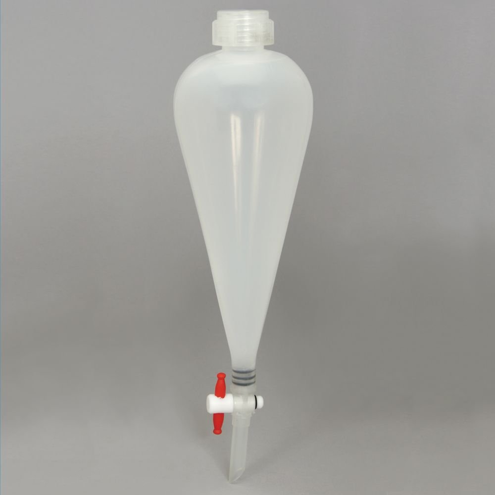 500ml Polypropylene Separatory Funnel - Lab Grade Chemical Funnel for Liquid Extraction, Organic Chemistry & Laboratory Use